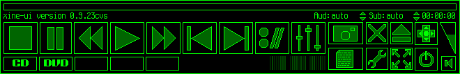 skinned xine toolbar
