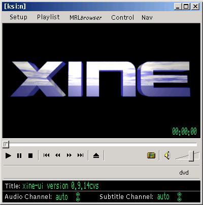 skinned xine toolbar